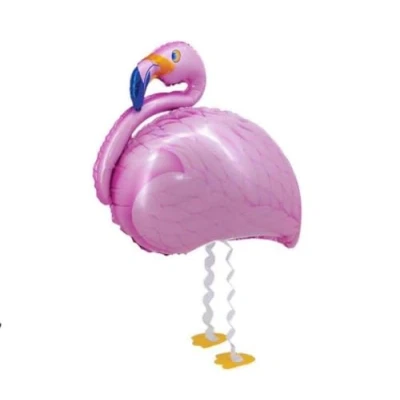 Image of Party Balloons Flamingo Pink Jungle Walking Pet Balloon Animal Airwalker Zoo Farm Foil Helium Kids Fun Birthday