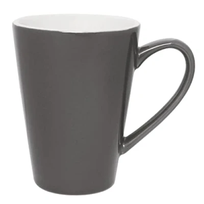 Image of Olympia Cafe Latte Cups Charcoal 340Ml 12Oz Porcelain Coffee Espresso Mugs 12pc