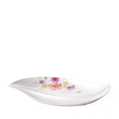 Image of Villeroy &amp; Boch Mariefleur Serve Salad Serving Plate, 50 x 30 cm, Premium Porcelain, White/Multicoloured