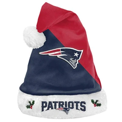 Image of Forever Collectibles Foco NFL New England Patriots 2020 Basic Santa Claus Hat Christmas