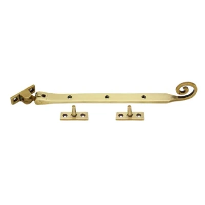 Image of From The Anvil Polished Brass 10 Inch Monkeytail Stay