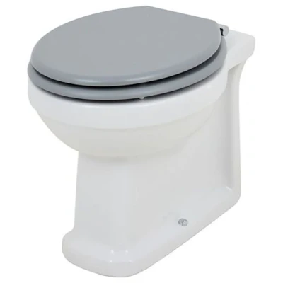 Image of Iflo Hambleden Soft Close Toilet Seat With Chrome Hinges Grey