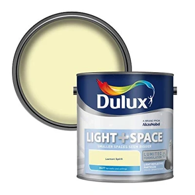 Image of Dulux Light &amp; Space Matt Emulsion Paint Lemon Spirit 2.5L