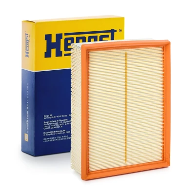 Image of 06C133843 Air Filter HENGST E399L 70mm 212mm 267mm Insert AUDI: A4 B7 Saloon, Avant, B6/B7 Convertible, SEAT: Exeo ST