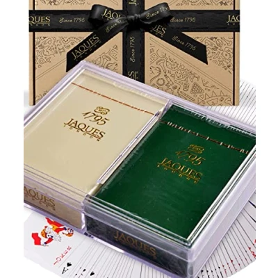 Image of Jaques of London No. 1 Premium Playing Cards Twin Pack Multipack Plastic Case Professional Since 1795