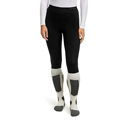 Image of FALKE Women&#039;s Warm 3/4 W TI Functional Yarn Quick Dry 1 Piece Base Layer Bottom, Black (Black 3000), XS