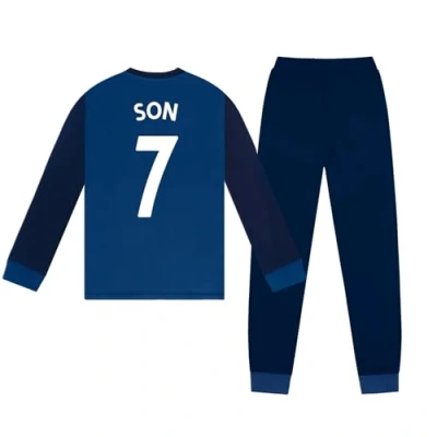 Image of Tottenham Hotspur FC Boys Son 7 Long Pyjamas Navy 11 12 Years