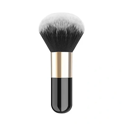 Image of Luxspire Large Loose Powder Brush Makeup Brush, Flat Kabuki Powder, Single Soft Face Mineral Foundation Blush for Blending Highlighting, Black