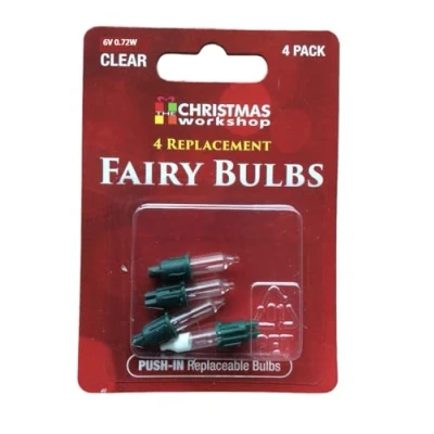 Image of Christmas Workshop 4X Replacement Fairy Bulbs (Clear 6V 0.72W)