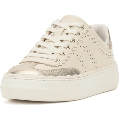 Image of Vince Camuto Women&#039;s JENLIE Sneaker, Creamy White/Light Green, 9