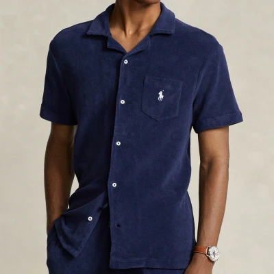 Image of Polo Ralph Lauren Short Sleeve Sport Shirt Shirt, Men&#039;s, Size: XL, Newport navy