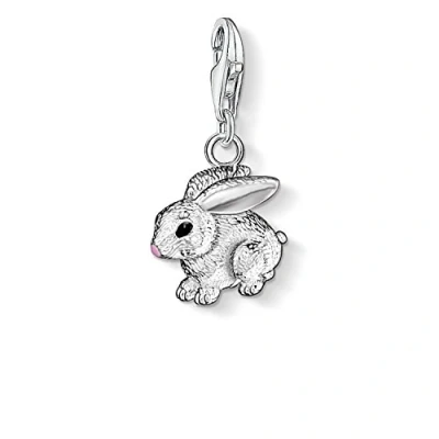 Image of Thomas Sabo Women Charm Pendant Rabbit Club 925 Sterling Silver 0819 007 12