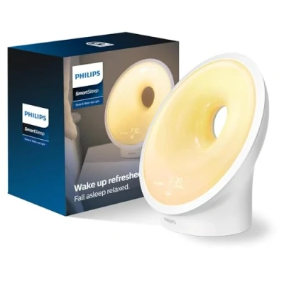 Image of Philips SmartSleep Sleep and Wake Up Light, Simulated Sunrise Sunset, Multiple Lights Sounds, RelaxBreathe to Sleep, HF3651/01