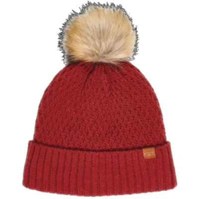 Image of Callaway Women&#039;s Hw Cg Ladies Pom Beanie Dk Red 22, Dark Red, One Size UK