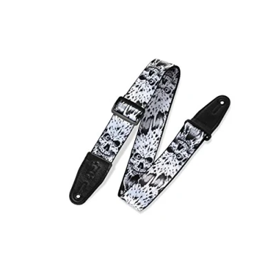 Image of Levy&#039;s 2 inch Polyester Guitar Strap Scarey Face