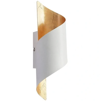 Image of Lindby wall light Desirio, white/gold, 35cm, metal