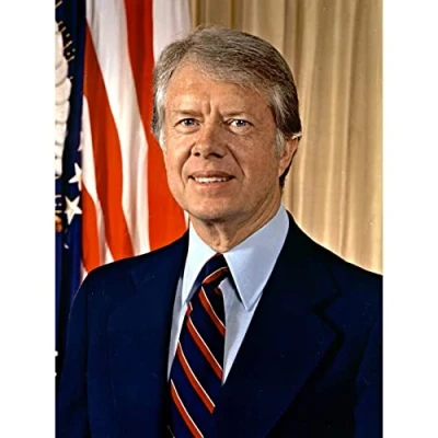 Image of Artery8 39th US President Jimmy Carter Official Portrait Photo Art Print Canvas Premium Wall Decor Poster Mural