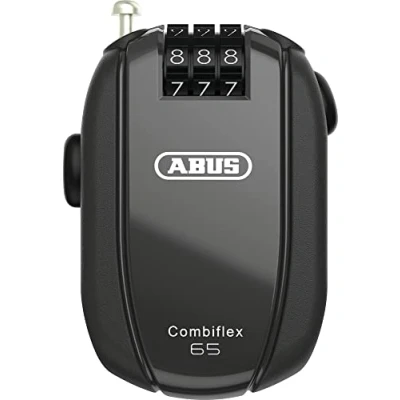 Image of ABUS Combiflex cable lock for securing skis, helmet, pram and luggage Trip 65 cm long 3 mm thick with number code blue