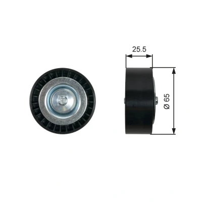 Image of 55206531, K04627094AA, K4627094AA Idler Pulley GATES T36454 PowerGrip FIAT: Ducato III Van, Platform / Chassis, ALFA ROMEO: 159 Sportwagon