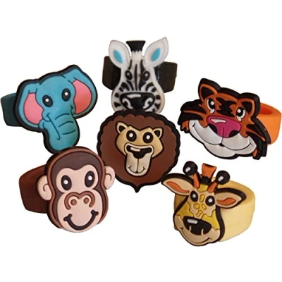 Image of Party2u Jungle Animals Molded Rings (10 Supplied)