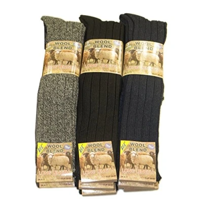 Image of MENS 6 PAIRS LONG THICK WOOL THERMAL WINTER WARM WALKING HIKING SKI BOOT SOCKS
