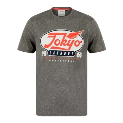 Image of Tokyo Laundry Men&#039;s &#039;Passive&#039; Vintage Retro Motif Jersey Grindle Crew Neck T Shirt