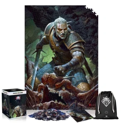 Image of Good Loot The Witcher Dark World Puzzles Premium Box Sack Poster Computer Game for Teenagers and Adults Leisure Ideas Inspired by a 1000 Pieces
