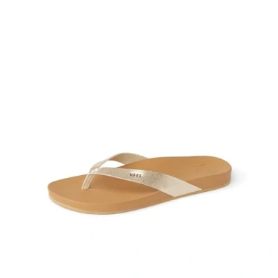 Image of Reef Women&#039;s Cushion Bounce Court Flip Flop, Tan Champagne, 6 UK