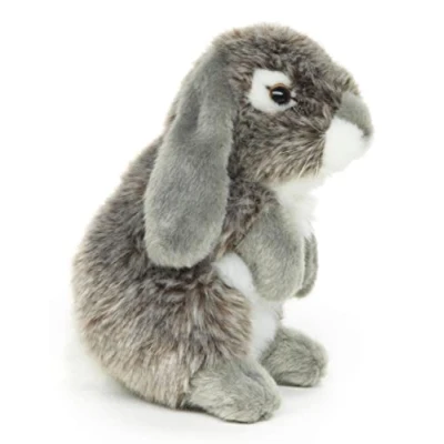 Image of Uni Toys Aries rabbit, standing (brown) 18 cm (height) plush cuddly toy