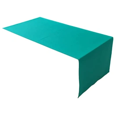 Image of Table Runner, Linen Made from 100% Cotton, Concept Collection, Choice of Colours and Sizes (Table Runner 30 x 100 cm, Emerald Green)