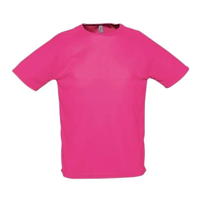 Image of SOLS Mens Sporty Short Sleeve Performance T Shirt (Neon Pink) Size X Small