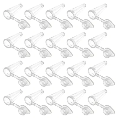 Image of 1000 Pcs 0.1ml Clear Plastic Conical Centrifuge Tube, Othmro Liquid Dropper Graduated Microcentrifuge Test Tubes with Attached Lid, Micro Small Sample Bottle Vials Container for Lab