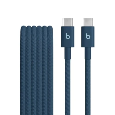 Image of Beats USB C to Woven Cable, Fast Charging, Durable/Tangle Free, Compatible Charger for Apple &amp; Android Devices (1.5 m) Nitro Navy