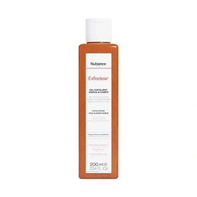 Image of NUBIANCE Exfoclear® Face &amp; Body Scrub Fruit Acid Scrub. Facial Cleansing Gel for Oily or Dry Skin Anti Blackhead. Neckline Peeling
