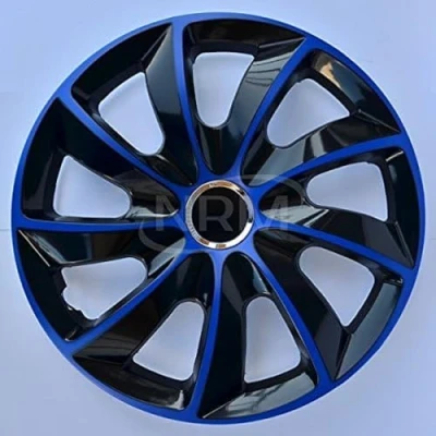 Image of Wheel trim caps Stig extra blue/black, 14 inches, set of 4