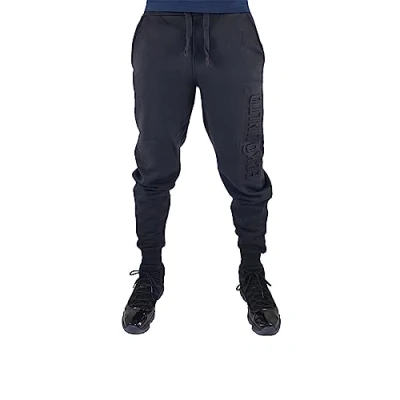 Image of Ecko Unltd. Men&#039;s Urban Designer Cotton Printed Logo Embossed Jog Jogger Sweatpants, Black, Grey (UK, Waist, L, Regular, Black)