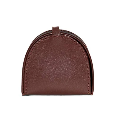 Image of Lorenz Men&#039;s Leather Horse Shoe Shape Tray Coin Purse Dark Brown
