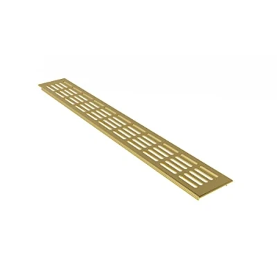 Image of Ventilation Grill Plate / Screen 80 x 800 mm Aluminium Anodised Gold