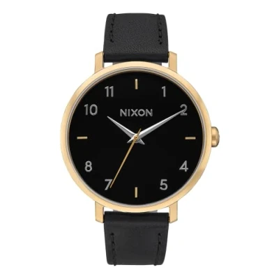 Image of NIXON Men Analog Quartz Watch with Leather Strap A1091513 00