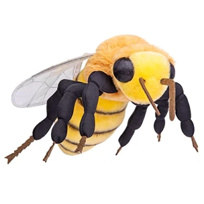 Image of lilizzhoumax Simulation Bee Plush Toy 16inch Realistic Stuffed Animal Toy, Cute Super Soft Honey Home Decoration Toys birthday for Kids yellow