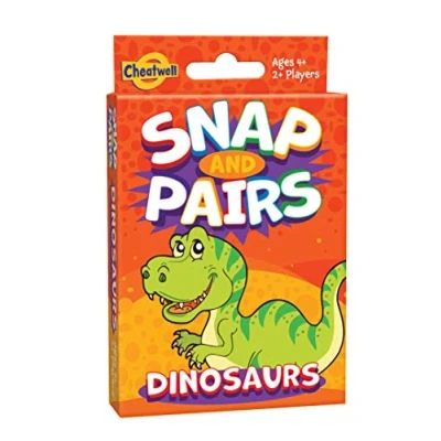 Image of Cheatwell Games Snap + Pairs Dinosaurs Card Game Classic Fun Of With A Memory For Ages 4 And Over
