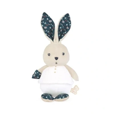 Image of Kaloo K&#039;Doux Nature small bunny dolls White &amp; Blue Swaddling material Soft toy 20cm From birth onwards K969954