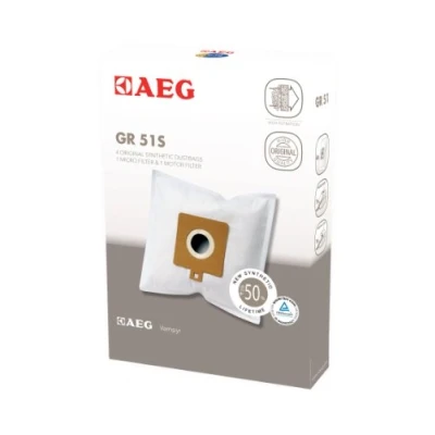 Image of Aeg Gr 51S 4 Synthetic Vacuum Cleaner Bags for Smart 485