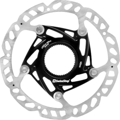 Image of SwissStop Catalyst Race Centre Lock Disc Brake Rotor 160mm, Silver