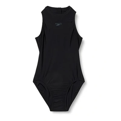 Image of Speedo Girls Hyperboom Splice Muscleback Swimsuit for kids, Size: 7 8y, True navy/electric pink/fandango pink