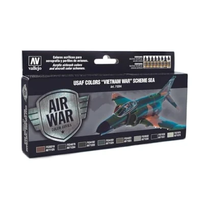 Image of Vallejo AV &quot;Vietnam War USAF Colors&quot; Scheme Sea Model Air Set