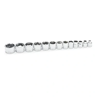 Image of GEARWRENCH 13 Piece 3/8&quot; Drive 6 Point SAE Stubby Socket Set 81397