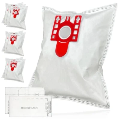 Image of SPARES2GO Large Bags for Miele FJM C1 C2 C3 Compact Complete S4210 S6210 Vacuum Cleaners (Pack of 8 + Filters)