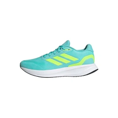 Image of adidas Men&#039;s Runfalcon 5 Running Shoes, Flash Aqua/Lucid Lemon/Core Black, 12.5 UK
