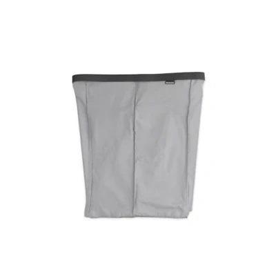 Image of Brabantia Bo Laundry Bin Bag 2 x 45L Replacement for Dual Compartments Easy Sorting Portable &amp; Hygienic Cotton with Velcro Closing Grey